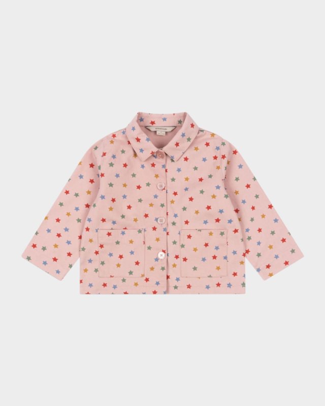 Girl's Fen Multicolor Star-Print Jacket, Size 12M-10